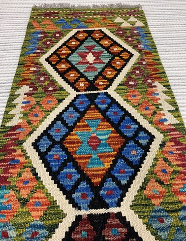 Kelim villamatto 47x150 cm