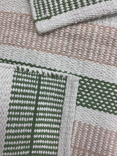 Foksi puuvilla rosa-vihreä