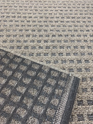 Sienna villamatto ruudukko greyge