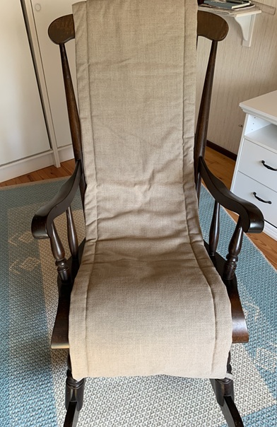 Pellava keinutuolinpehmuste beige