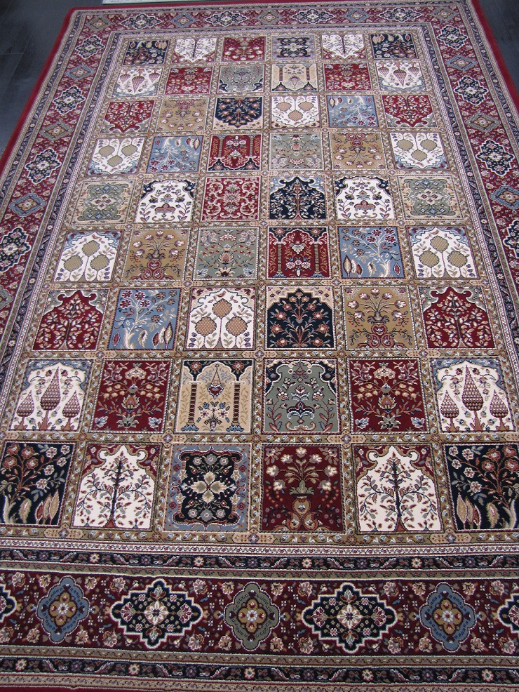 [571121414200290PUN] Savona nukkamatto puutarhamalli punainen (200 x 290)