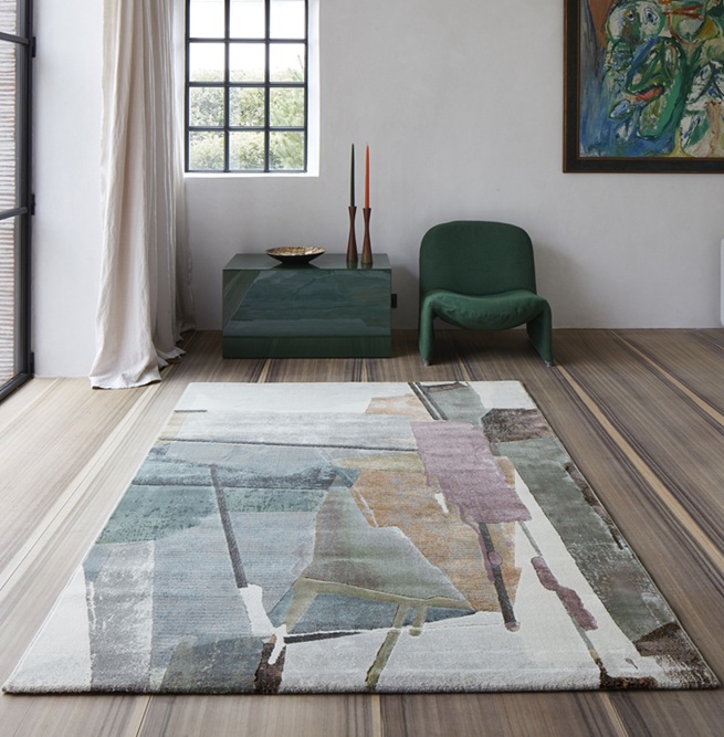 [636986626200290VÄRIKÄS] Plaza nukkamatto Iris värikäs (200 x 290)