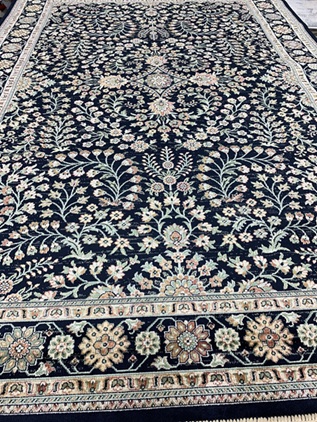 [914284353567105SIN] Savoy viskoosimatto Paisley sininen (67 x 105)