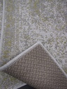 Origami villa/chenille puuvilla harmaakeltainen 67x130 cm