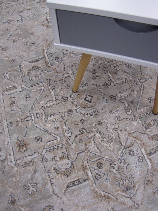 Conti viskoosimatto beige medaljonki 135x195 cm