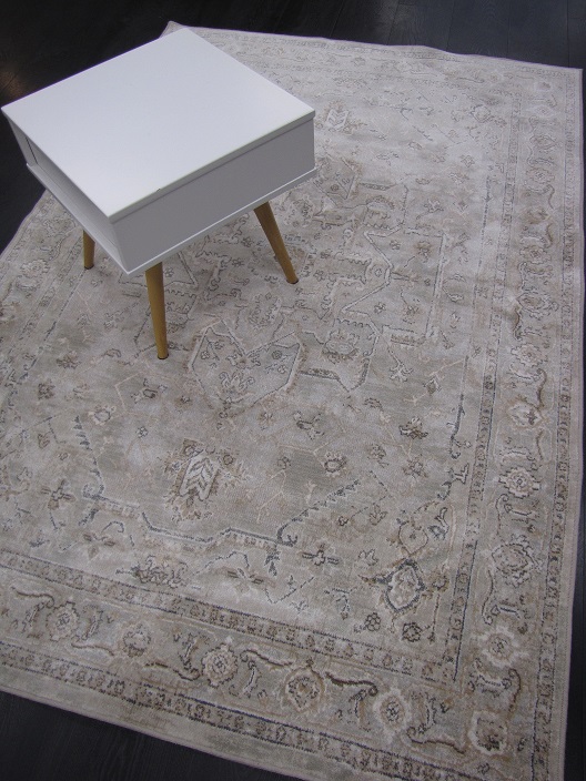 Conti viskoosimatto beige medaljonki 135x195 cm