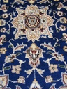 Pakistan käsinsolmittu villasilkki sininen 63x90 cm