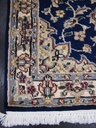 Pakistan käsinsolmittu villasilkki sininen 63x90 cm