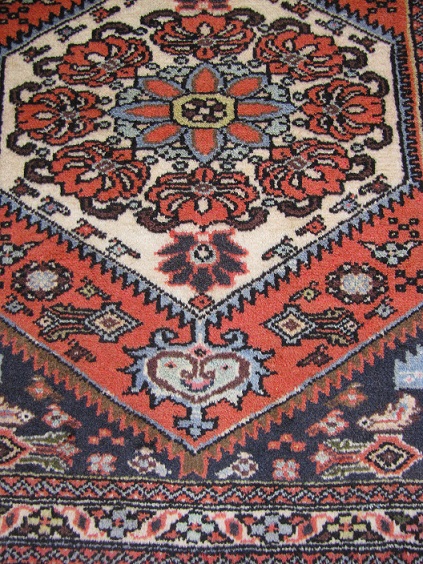 Tadjabad käsinsolmittu villamatto 63x90 cm