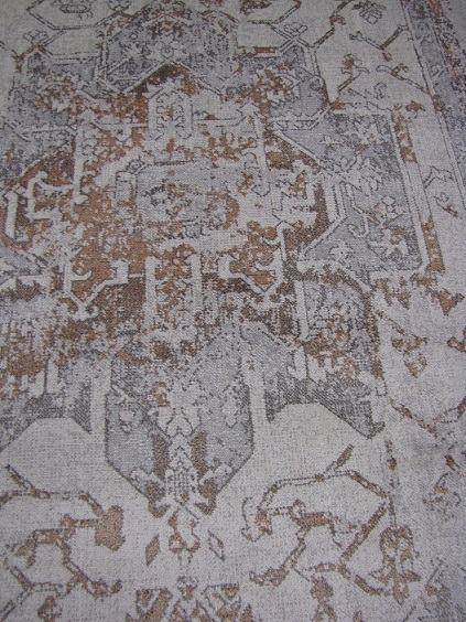 Palace viskoosimatto harmaa/terracotta medaljonki