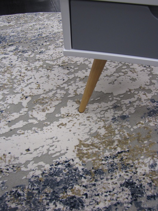Tundra nukkamatto pyöreä 160 cm sinibeige