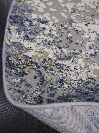Tundra nukkamatto pyöreä 160 cm sinibeige