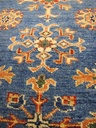 Kazak käsinsolmittu villamatto sininen 163x200 cm