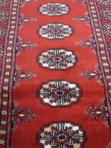 Bokhara käsinsolmittu 64x193 cm punainen