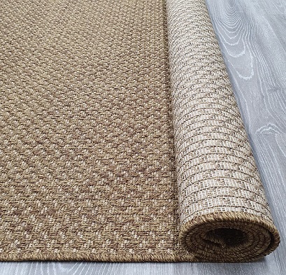 Kiara sileäksi kudottu matto sisalväri