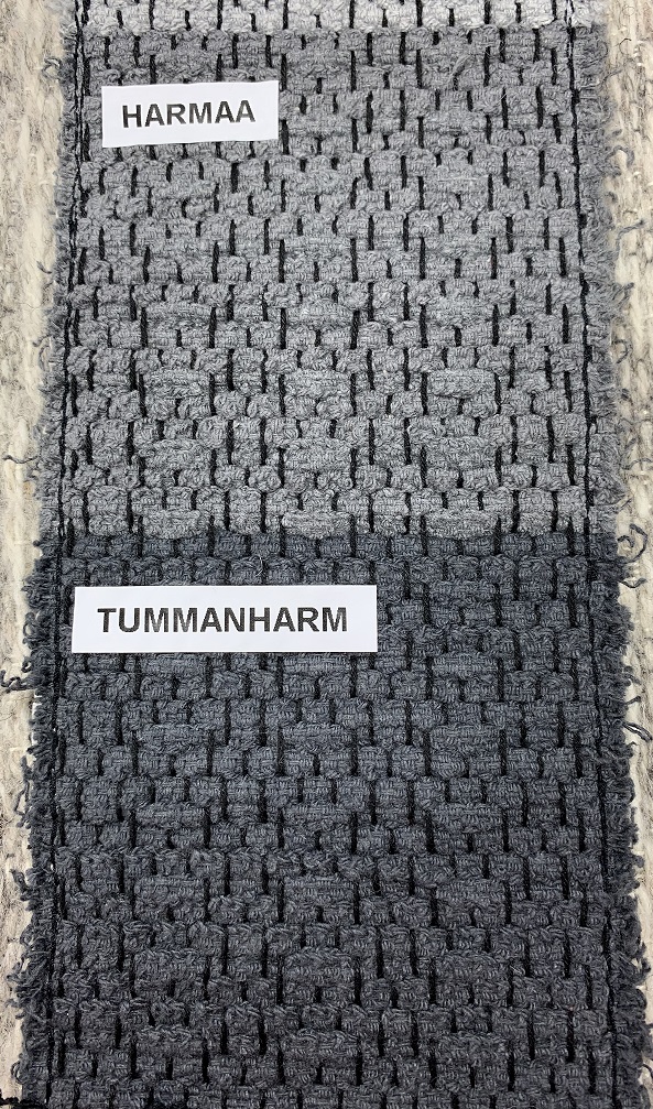 Aava puuvillamatto harmaan sävyt