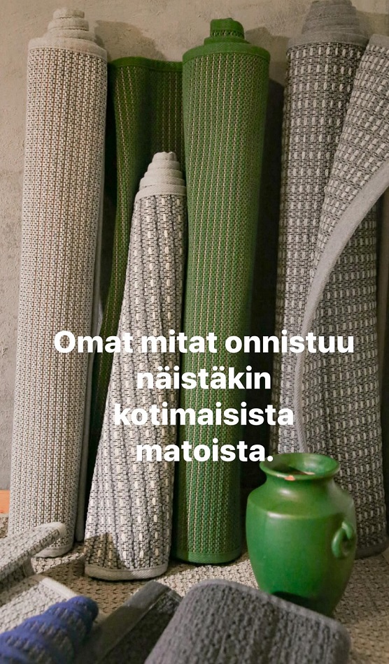 Lumia puuvilla-paperinarumatto vihreä multi