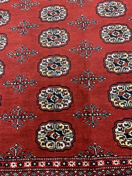 Bokhara 2 ply käsinsolmittu villamatto punainen 195x254 cm
