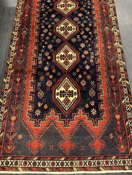 Afshar persialainen käsinsolmittu villamatto 95x233 cm