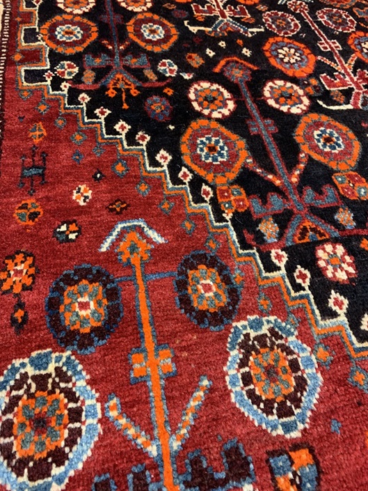 Kashqhai käsinsolmittu villamatto 152x234 cm