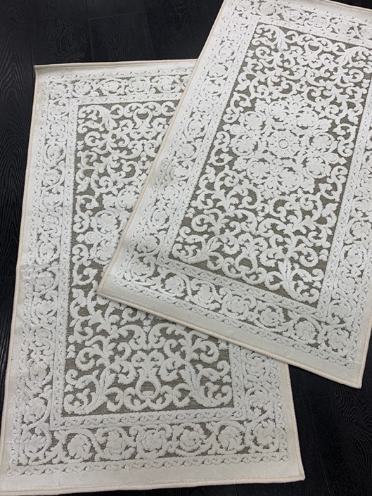 Oriental viskoosimatto beige kuvio 100x140 cm