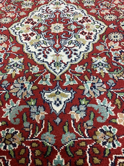 Kashmir silkki käsinsolmittu matto 62x95 cm