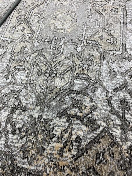 Beluchi viskoosimatto harmaa-kelta 65x110 cm