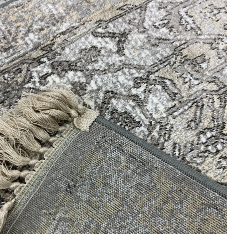 Beluchi viskoosimatto harmaa-kelta 65x110 cm