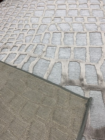 Genova viskoosimatto harmaa kuvio