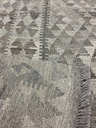 Kelim käsinkudottu villamatto harmaa-beige 154x200 cm