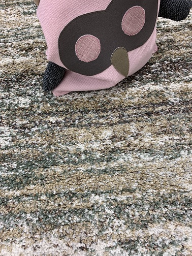 Mellow nukkamatto beige-vihreä-lv 133x195 cm