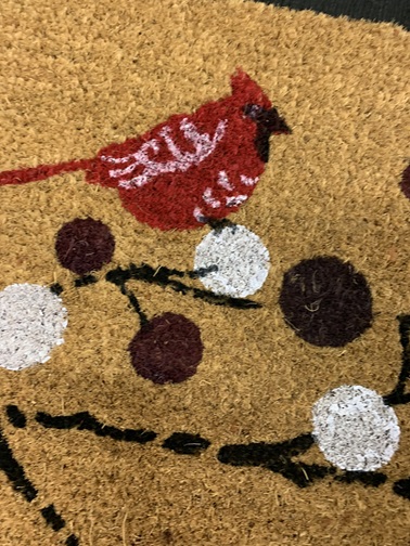 Linnut kookoskynnysmatto 45x75 cm