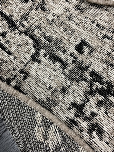 Piemonte sileäksi kudottumatto beige-musta utu