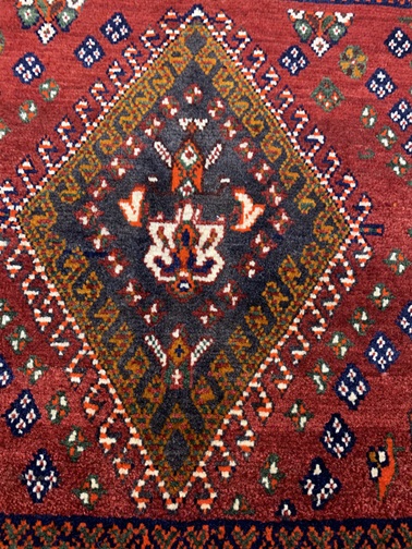 Kashqhai käsinsolmittu villamatto 58x66 cm
