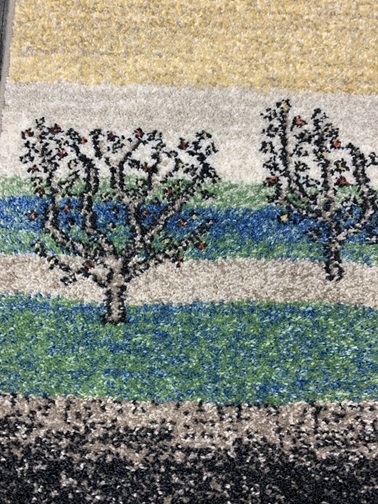 Infinity nukkamatto 80x50 cm kelta-vihreä