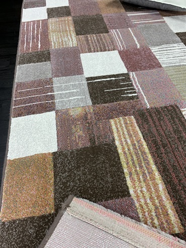 Plaza nukkamatto pinkki-vihreä ruutu 200x290 cm