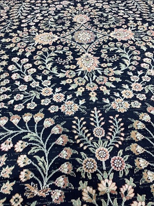 Savoy viskoosimatto Paisley sininen