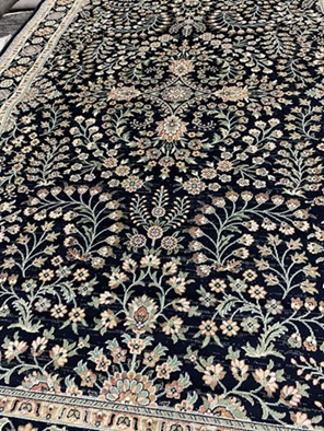 Savoy viskoosimatto Paisley sininen