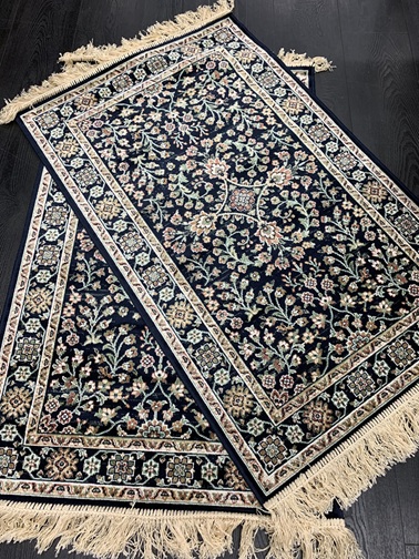 Savoy viskoosimatto Paisley sininen