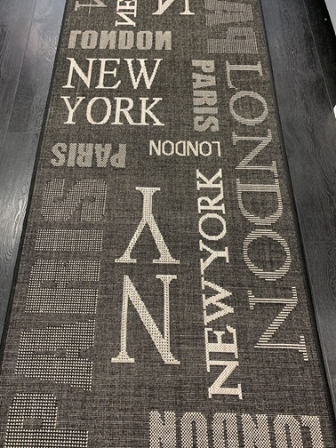 New York käytävämatto musta