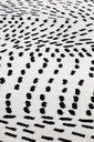 Ink valkomusta pilkullinen 135x200 cm