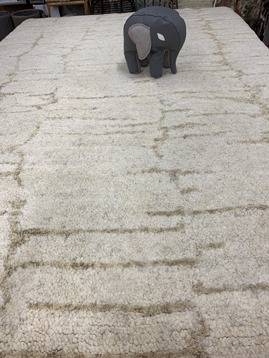 Amber käsinsolmittu villamatto vaalea