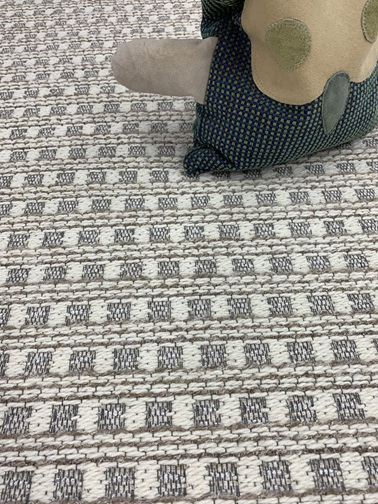 Sienna villamatto Ruudukko vaalea