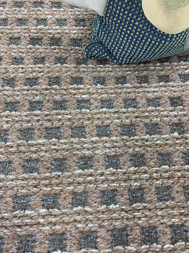 Sienna villamatto Ruudukko Kastanja