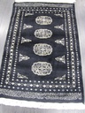 Bokhara käsinsolmittu 3 ply musta 62x93 cm