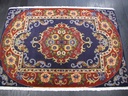 [14426146898S] Keshan käsinsolmittu villamatto 68x98 cm sininen
