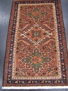 [140166563100PUNRZ] Hamadan käsinsolmittu villamatto 63x100 cm