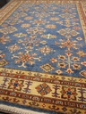 [KAZAK163200SIN] Kazak käsinsolmittu villamatto sininen 163x200 cm