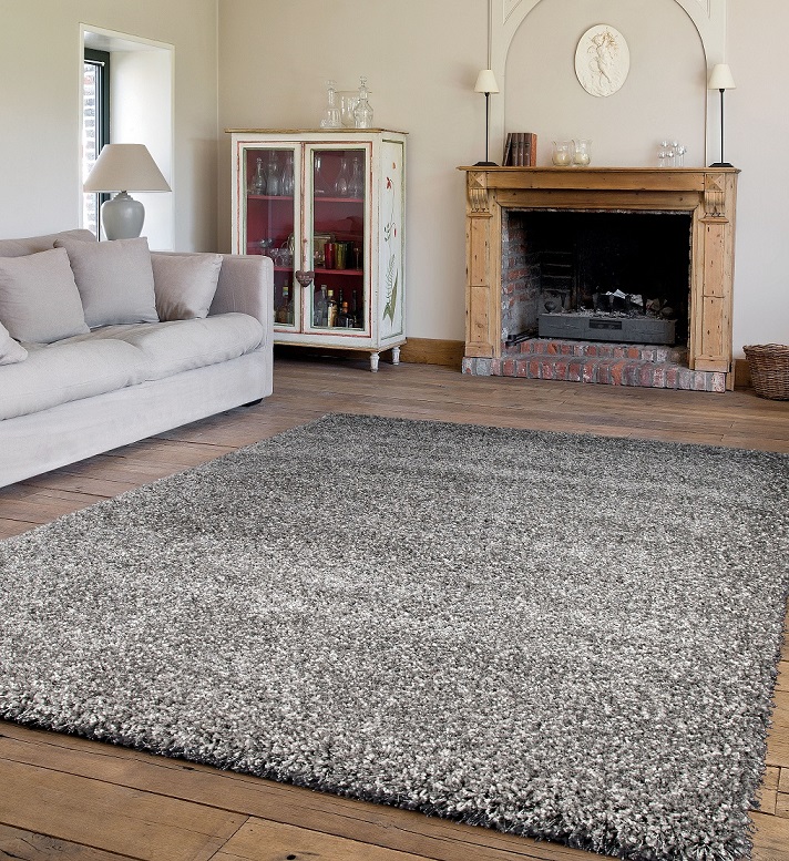 [390019999200290H] Twilight pörröinen nukkamatto harmaa (200 x 290)