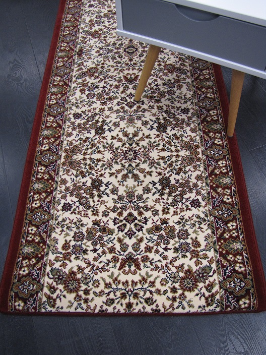 [57010641467250PV] Da Vinci käytävänukkamatto punavaalea kukkaköynnös (67 x 250)
